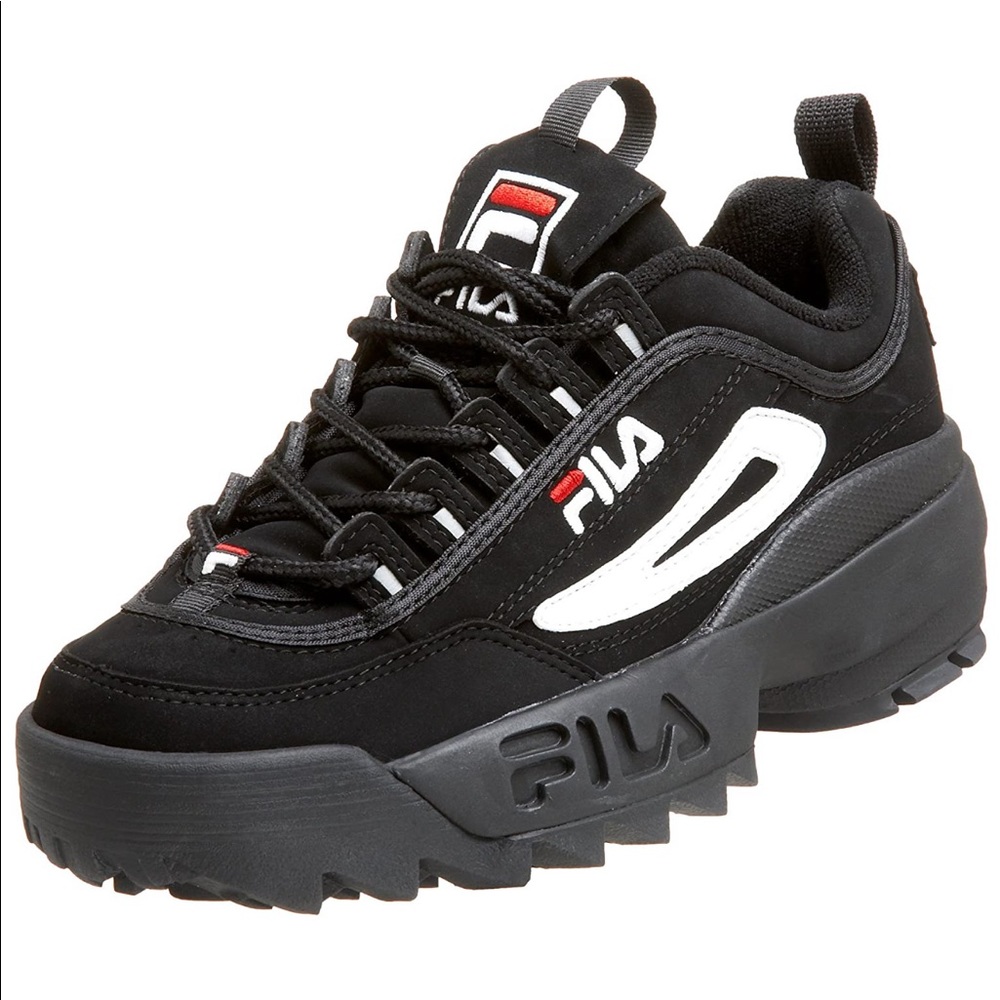Black Fila Disruptors